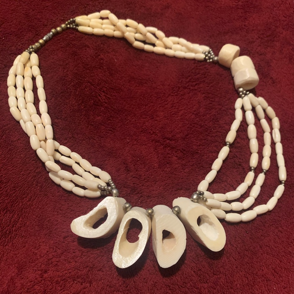 Tribal Ivory Bone Necklace